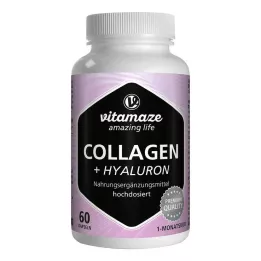 COLLAGEN 300 mg+Hyaluron 100 mg augstas devas kapsulas, 60 gab