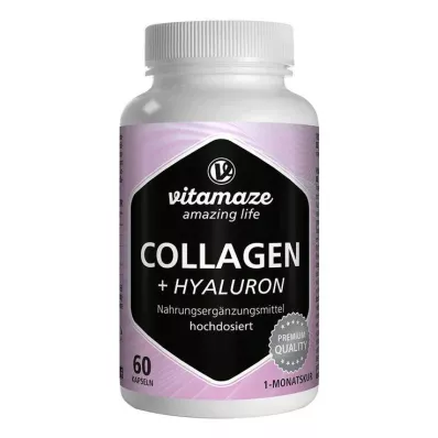 Kolagēns 300 mg + hialuronskābe 100 mg lielas devas kapsulas, 60 gab Kolagēns 300 mg + hialuronskābe 100 mg lielas devas kapsulas, 60 gab