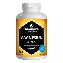 MAGNESIUMCITRAT 360 mg vegānu kapsulas, 180 kapsulas