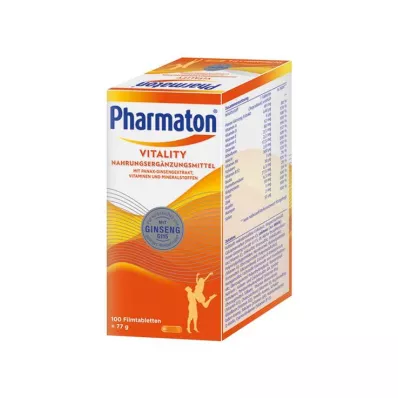 PHARMATON Vitality apvalkotās tabletes, 100 gab PHARMATON Vitality apvalkotās tabletes, 100 gab