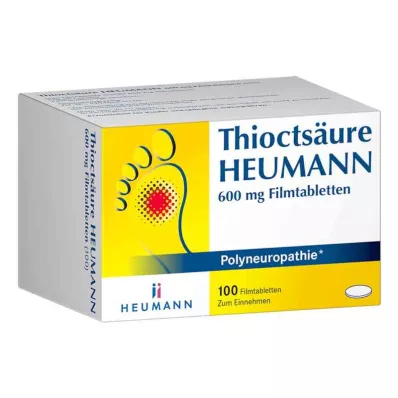 THIOCTSÄURE HEUMANN 600 mg apvalkotās tabletes, 100 gab THIOCTSÄURE HEUMANN 600 mg apvalkotās tabletes, 100 gab