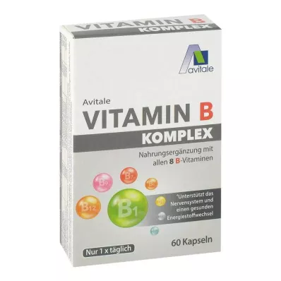 B vitamīnu kompleksa kapsulas, 60 gab B vitamīnu kompleksa kapsulas, 60 gab
