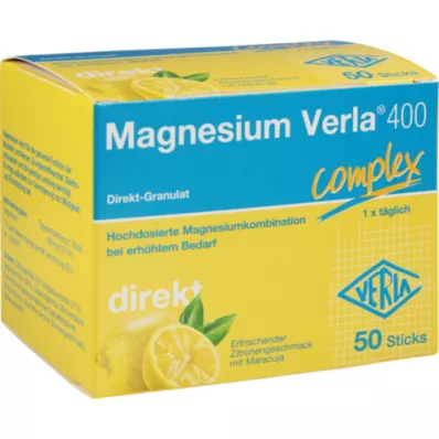 MAGNESIUM VERLA 400 tiešās granulas, 50 gab