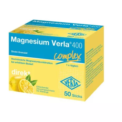 Magnesium Verla 400 tiešās granulas, 50 gab