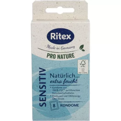 RITEX PRO NATURE SENSITIV Prezervatīvi, 8 gab