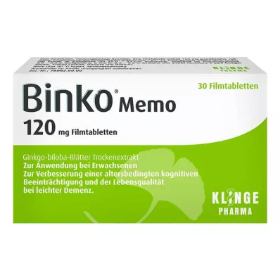 BINKO Memo 120 mg apvalkotās tabletes, 30 gab BINKO Memo 120 mg apvalkotās tabletes, 30 gab