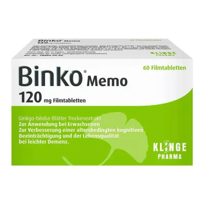Binko Memo 120 mg apvalkotās tabletes, 60 gab Binko Memo 120 mg apvalkotās tabletes, 60 gab