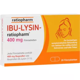 IBU-LYSIN-ratiopharm 400 mg apvalkotās tabletes, 20 gab