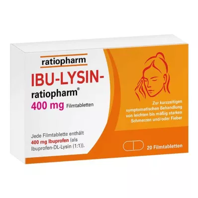 IBU-LYSIN-ratiopharm 400 mg apvalkotās tabletes, 20 gab