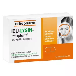 IBU-LYSIN-ratiopharm 293 mg apvalkotās tabletes, 10 gab