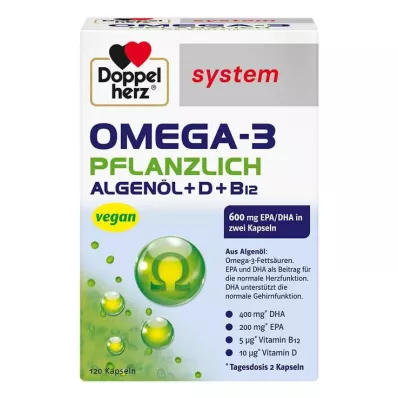 Doppelherz Omega-3 augu bāzes sistēmas kapsulas, 120 gab Doppelherz Omega-3 augu bāzes sistēmas kapsulas, 120 gab