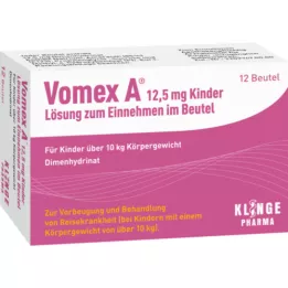 VOMEX 12,5 mg pediatriskais perorālais šķīdums maisiņā, 12 gab