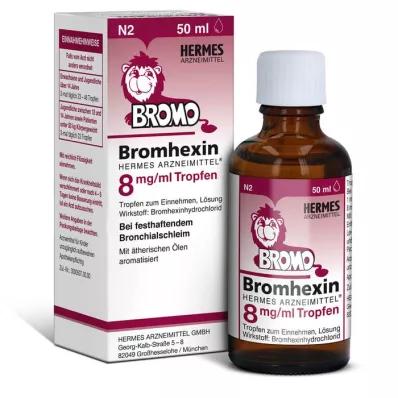 BROMHEXIN Hermes Arzneimittel 8 mg/ml pilieni, 50 ml