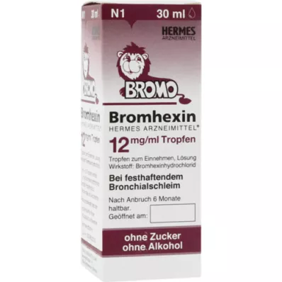 BROMHEXIN Hermes Arzneimittel 12 mg/ml pilieni, 30 ml