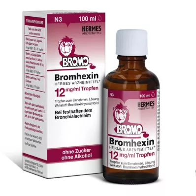BROMHEXIN Hermes Arzneimittel 12 mg/ml pilieni, 100 ml