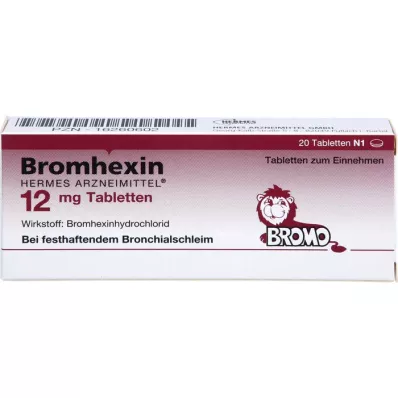 BROMHEXIN Hermes Arzneimittel 12 mg tabletes, 20 gab