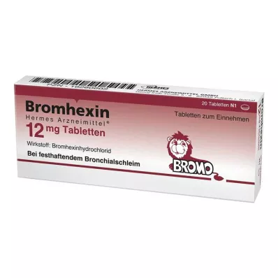Bromhexine HERMES Medicines® 12 mg tabletes, 20 gab