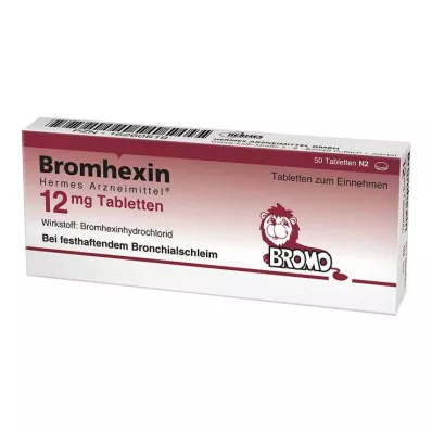 Bromhexine HERMES Medicines® 12 mg tabletes, 50 gab
