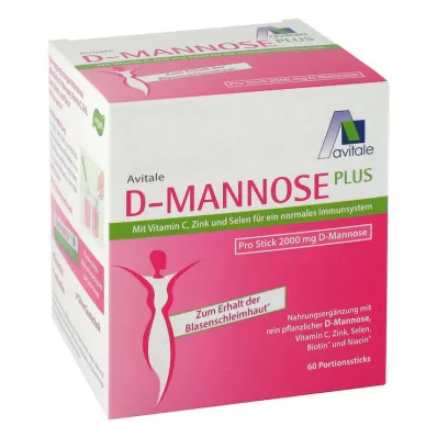 D-MANNOSE PLUS 2000 mg nūjiņas ar vitamīniem un minerālvielām, 60X2,47 g D-MANNOSE PLUS 2000 mg nūjiņas ar vitamīniem un minerālvielām, 60X2,47 g