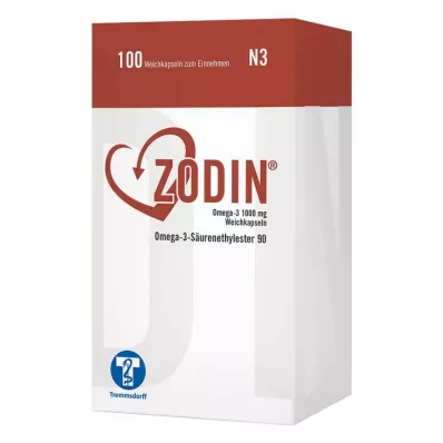 ZODIN Omega-3 1 000 mg mīkstās kapsulas, 100 gab ZODIN Omega-3 1 000 mg mīkstās kapsulas, 100 gab