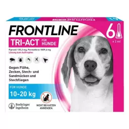 FRONTLINE Tri-Act šķīdums suņiem 10-20 kg, 6 gab