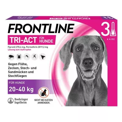 FRONTLINE Tri-Act Lsg.z.Drop-on suņiem 20-40kg, 3 gab FRONTLINE Tri-Act Lsg.z.Drop-on suņiem 20-40kg, 3 gab