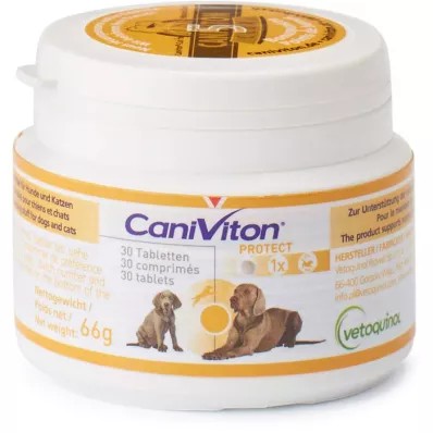 CANIVITON Protect Papildbarības tabletes suņiem/kaķiem, 30 gab