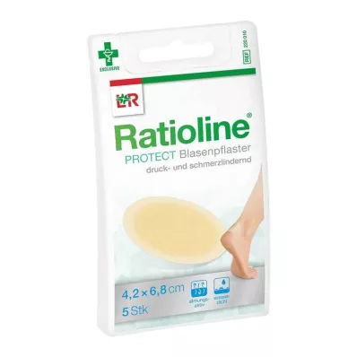 RATIOLINE aizsargā blisteru plāksteri 4,2x6,8 cm, 5 gab RATIOLINE aizsargā blisteru plāksteri 4,2x6,8 cm, 5 gab