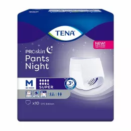 TENA PANTS nakts super M vienreizlietojamās bikses, 10 gab