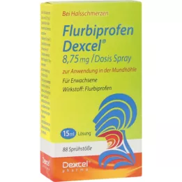 FLURBIPROFEN Dexcel 8,75 mg/Dos.spray mutes dobumā, 15 ml