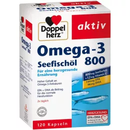 DOPPELHERZ Omega-3 jūras zivju eļļa 800 aktīvo kapsulu, 120 kapsulu