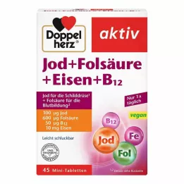 DOPPELHERZ Jods+folijskābe+dzelzs+B12 tabletes, 45 gab