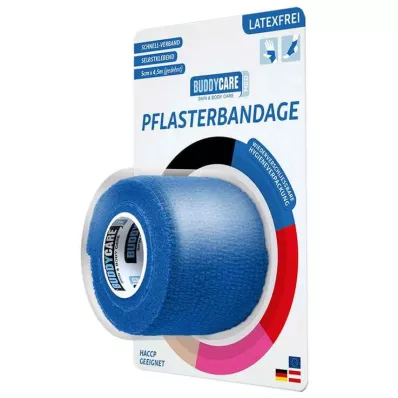 PFLASTERBANDAGE bez lateksa BUDDYCARE MED zils, 1 gab