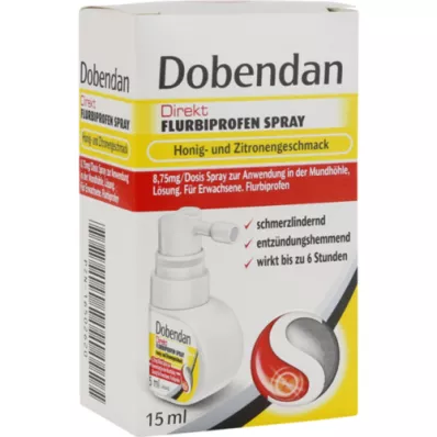 DOBENDAN Tiešā Flurbiprofēna izsmidzināms medus &amp; Citrons, 15 ml