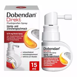 DOBENDAN Tiešā Flurbiprofēna izsmidzināms medus & Citrons, 15 ml