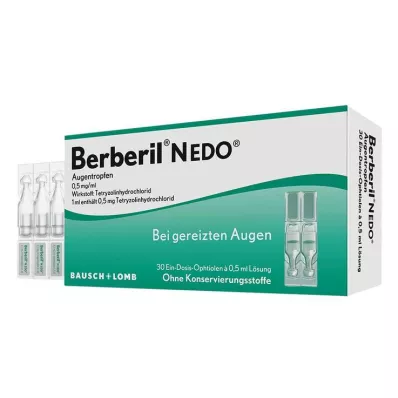 Berberil N EDO acu pilieni akūti sarkanām, kairinātām acīm, 30X0,5 ml