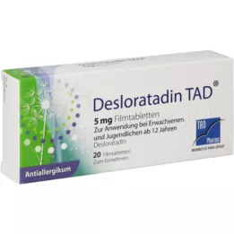 DESLORATADIN TAD 5 mg apvalkotās tabletes, 20 gab
