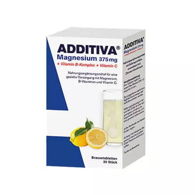 ADDITIVA Magnijs 375 mg+Vitamīnu B komplekss+Vit.C, 20X6 g ADDITIVA Magnijs 375 mg+Vitamīnu B komplekss+Vit.C, 20X6 g