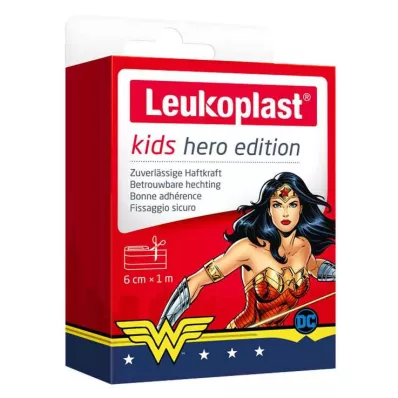 LEUKOPLAST plāksteri bērniem varonis Wonder Woman 6 cmx1m, 1 gab