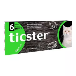 TICSTER Patch-on šķīdums kaķiem līdz 4 kg, 6X0,4 ml