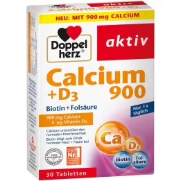 DOPPELHERZ Kalcijs 900+D3 tabletes, 30 kapsulas