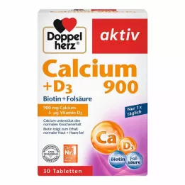 DOPPELHERZ Kalcijs 900+D3 tabletes, 30 kapsulas