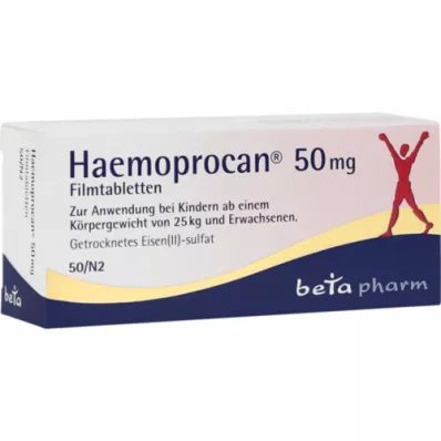 HAEMOPROCAN 50 mg apvalkotās tabletes, 50 gab
