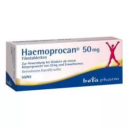 HAEMOPROCAN 50 mg apvalkotās tabletes, 50 gab