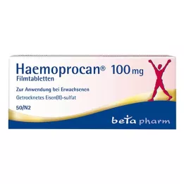 HAEMOPROCAN 100 mg apvalkotās tabletes, 50 gab