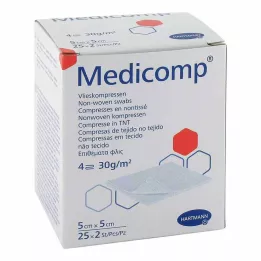 Medicomp flīsa komp.sterils 5x5 cm 4 slāņu, 25x2 gab