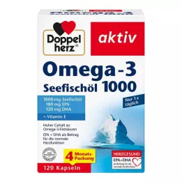 DOPPELHERZ Omega-3 jūras zivju eļļa 1000 kapsulu, 120 kapsulu