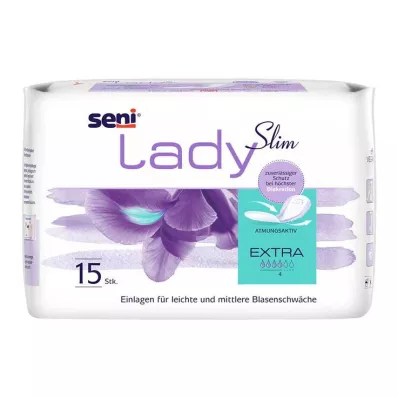 Seni® Lady Slim nesaturēšanas paliktnis extra, 15 gab Seni® Lady Slim nesaturēšanas paliktnis extra, 15 gab