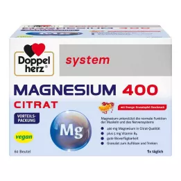 DOPPELHERZ Magnija 400 citrāta sistēmas granulas, 60 gab