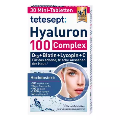 Tetesept Hyaluron 100 Complex apvalkotās tabletes (30 gab.) Tetesept Hyaluron 100 Complex apvalkotās tabletes (30 gab.)
